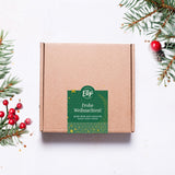 6 x Frohe Weihnachten vegane Bio Schoko-Mandeln Personalisierter Geschenkwürfel LIMITIERTE GESCHENKBOX Elly's WUNDERLAND