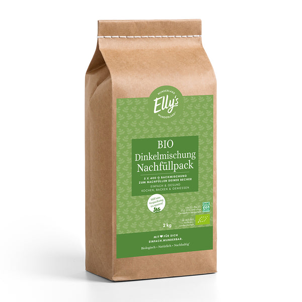 Bio Dinkelmischung Nachfüllpackung 2 kg Elly's WUNDERLAND